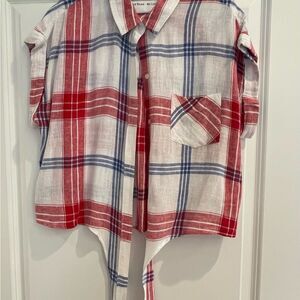 Rails Red and Blue Checkered Button-Down Shirt